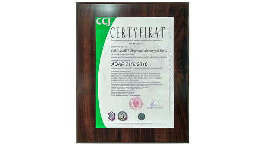 Certyfikat AQAP